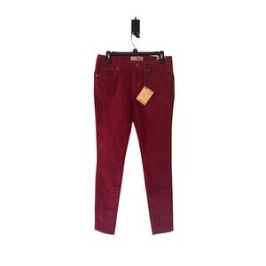 Hybrid & Co Womens Burgundy Size 7 Corduroy Skinny Pants